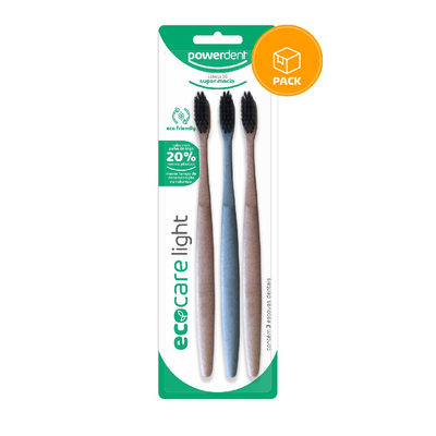 imagem do produto Escova Dental Eco Care LIGHT com 3 unidades