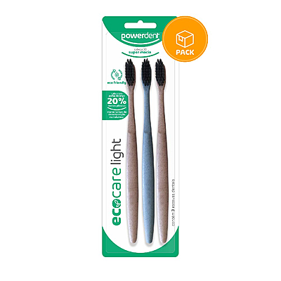 imagem do produto Escova Dental Eco Care LIGHT com 3 unidades