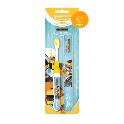 imagem do produto Escova Dental Kit Escolar TRANSFORMERS + 3 anos com estojo