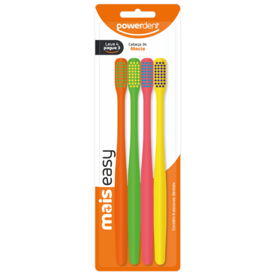imagem do produto Escova Dental Mais Easy PACK com 4 unidades
