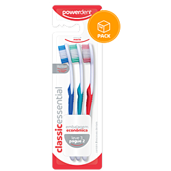 imagem de Escova Dental Pack Classic Essential L3P2 - Macia