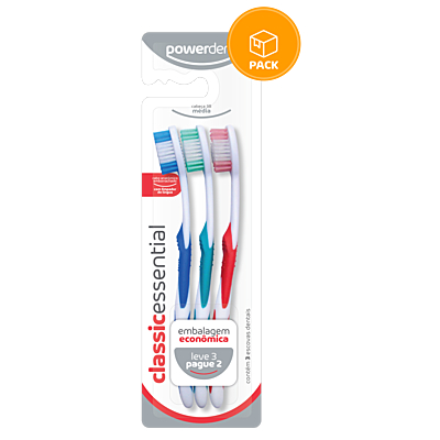 imagem do produto Escova Dental Pack Classic Essential L3P2 - Mdia