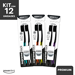 imagem de Escova Dental Supreme BLACK - Pack com 2 Unidades
