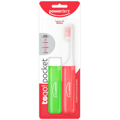 imagem do produto Escova Dental ToGo! Pocket PACK com 2 unidades - Blister