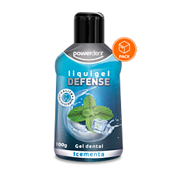 imagem de Gel Dental LiquiGel Defense 100g  (ICE MENTA) AZUL