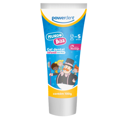 imagem do produto Gel Dental Sem Flor Mundo Bita - 100g Morango